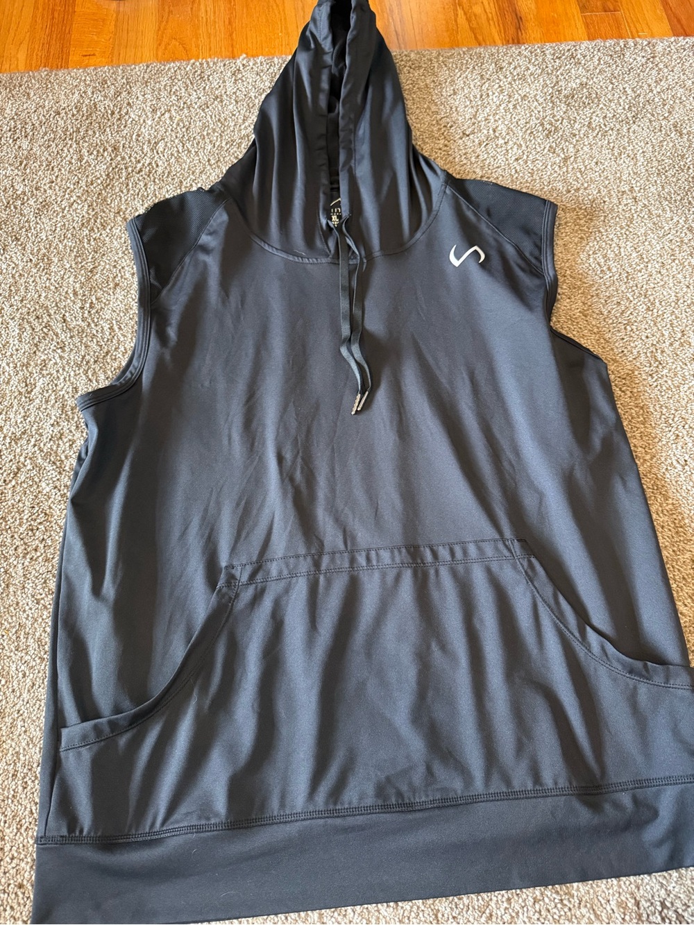 NFINITY Black Sleeveless Hooded Athletic Top